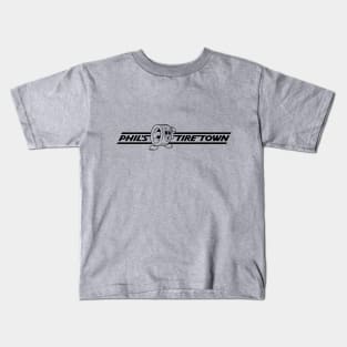 Phil's Tire Town Merch (Black Text) Kids T-Shirt